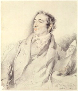 by George Henry Harlow, pencil heightened with red chalk, 1814; National Portrait Gallery